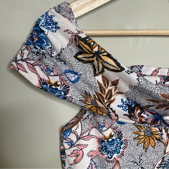 RACHEL Rachel Roy Off The Shoulder Strapless Midi Floral A-Line Dress Medium - Picture 3 of 16